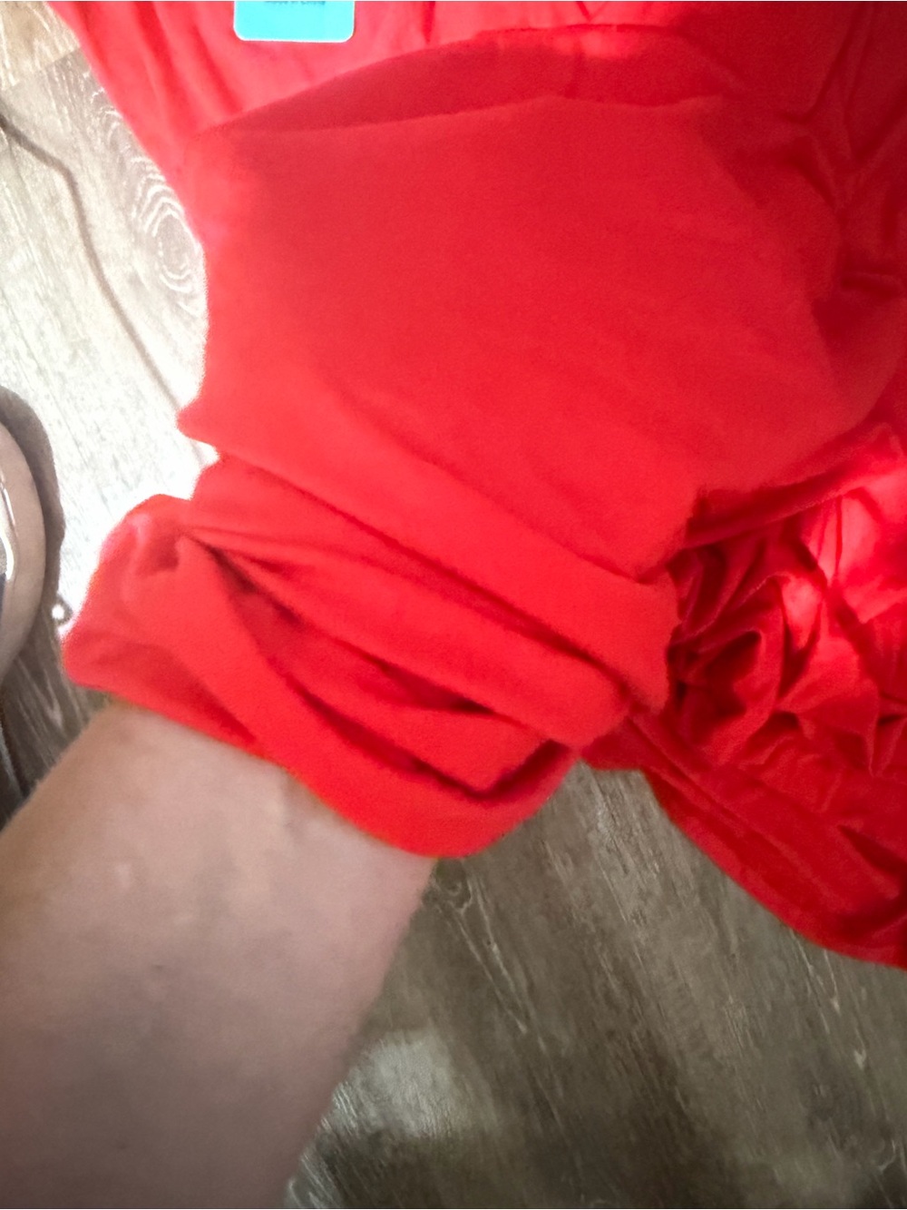 Bright Red Short Sleeve T-Shirt Dress - Picture 8 of 9